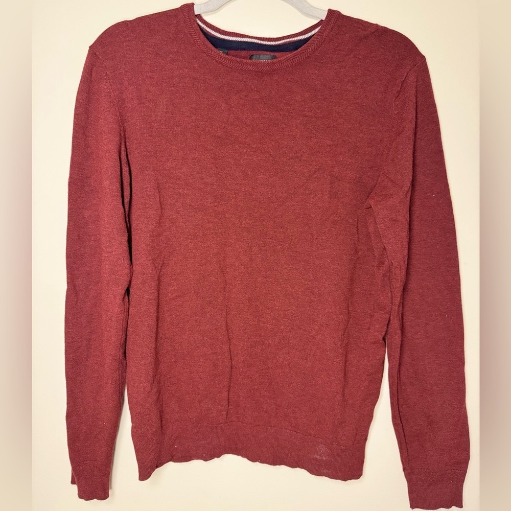 Buffalo David Bitton Men's Maroon Crewneck Sweater - Picture 2 of 5